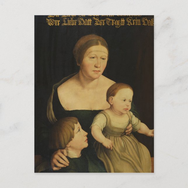 Carte Postale Charity or The Family of the Artist, c.1528 (Devant)