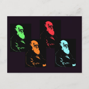 Carte Postale Charles Darwin Collage