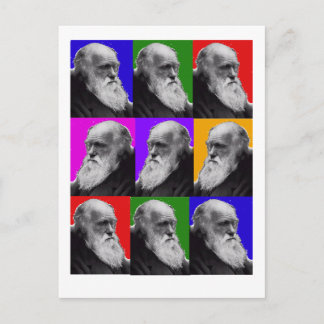 Carte Postale Charles Darwin Pop Art Cadeaux pour tous les âges