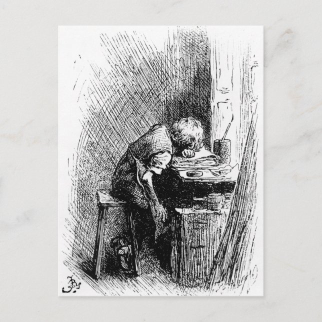 Carte Postale Charles Dickens à l'usine Black et (Devant)