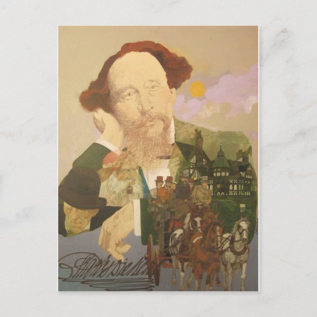 Carte Postale Charles Dickens, auteur anglais (Devant)