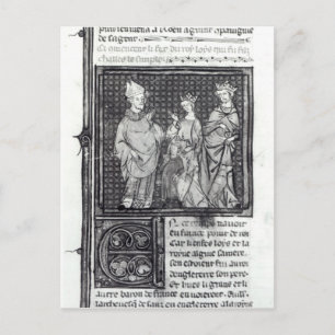 Carte Postale Charles III le Simple avec sa femme et son
