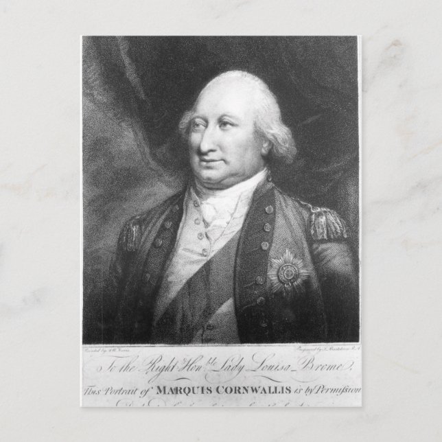 Carte Postale Charles, marquis de Cornwallis, 1799 (Devant)