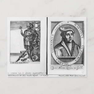 Carte Postale Charles Martel et Martin Luther