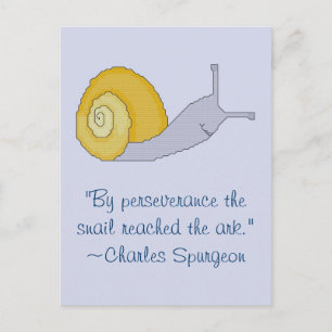 Carte Postale Charles Spurgeon Citation de persévérance de l'esc