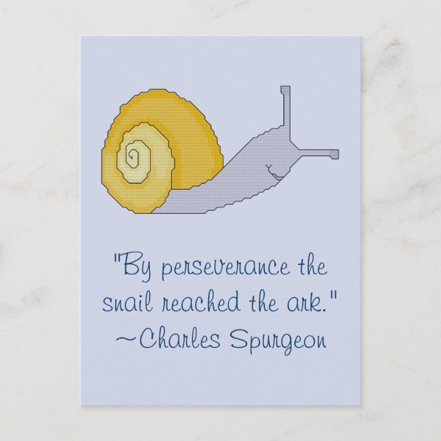 Carte Postale Charles Spurgeon Citation de persévérance de l'esc (Devant)
