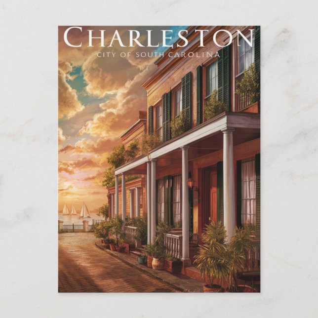 Carte Postale Charleston, Caroline du Sud (Devant)