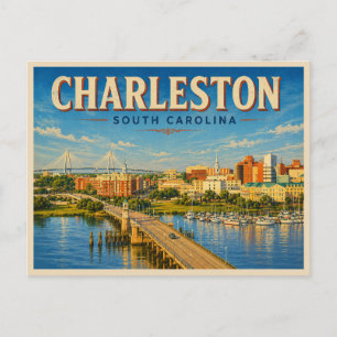Carte Postale Charleston Caroline du Sud Vintage