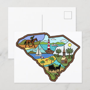 Carte Postale Charleston Columbia South Carolina Myrtle Beach