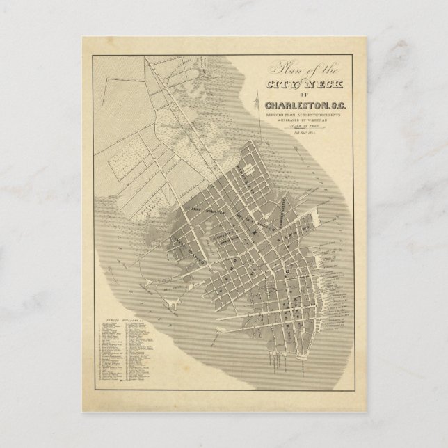 Carte Postale Charleston, la Caroline du Sud (Devant)