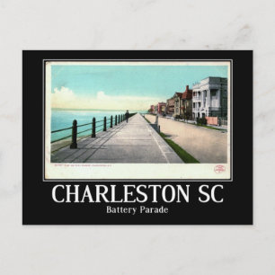 Carte Postale CHARLESTON SC, East Battery Parade, 1900 Vintage
