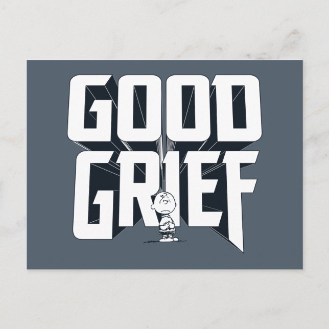 Carte Postale Charlie Brown "Good Grief" Rock Band Tee Graphic (Devant)
