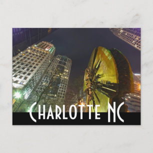 Carte Postale Charlotte Downtown la nuit