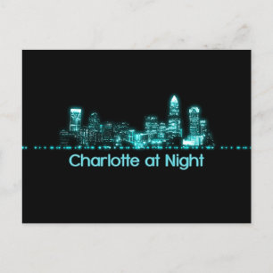 Carte Postale Charlotte Skyline