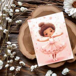 Carte postale charmante de petite ballerine