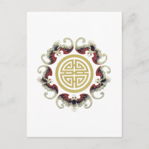Carte Postale Charme chinois de Lucky Longevity
