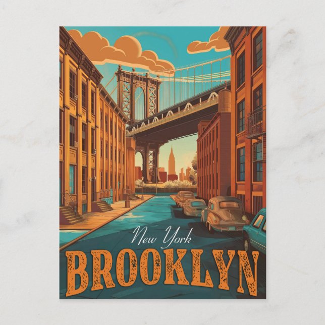 Carte Postale Charme de Brooklyn : Capturez l'essence avec ceci (Devant)