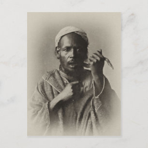 Carte Postale Charmeur de serpent à Tanger, Maroc, 1913