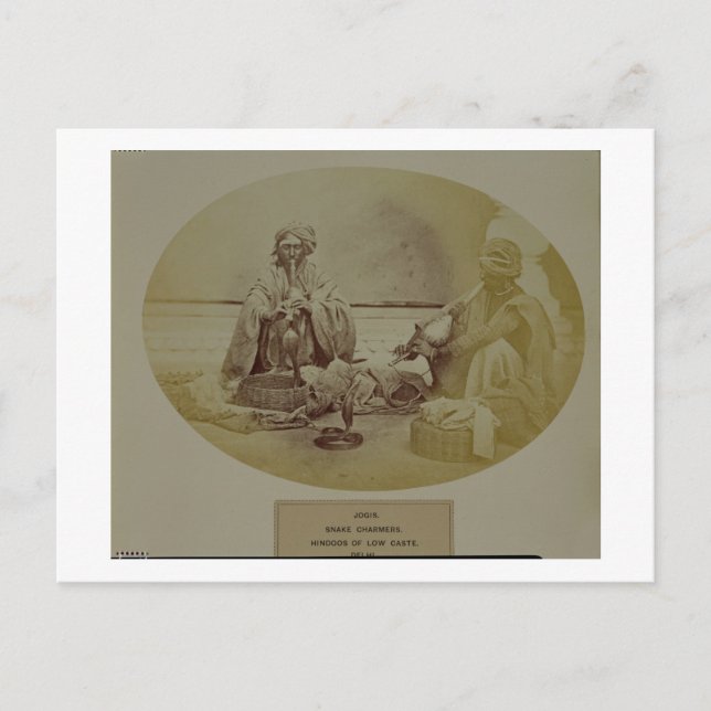 Carte Postale Charmeurs de serpents ou de jogis, Hindous de cast (Devant)