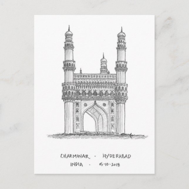 Carte Postale Charminar, Hyderabad, Inde (Devant)