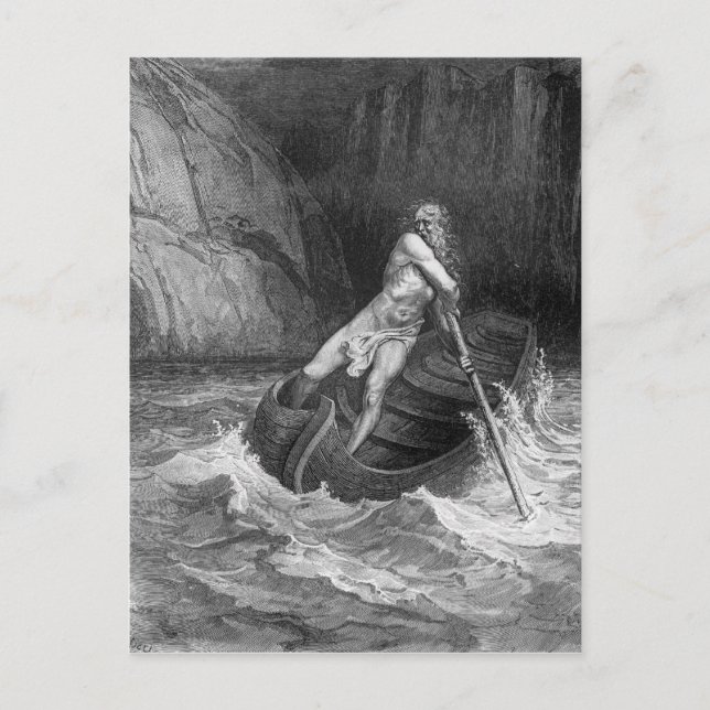 Carte Postale Charon, le Ferryman de l'Enfer (Devant)