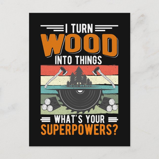 Carte Postale Charpentier Papa Boiserie Artisanat Mari (Devant)