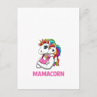 Carte Postale Charte de tank Mamacorn mère-fille licornes