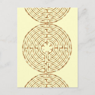 Carte postale Chartres Labyrinth Pearl