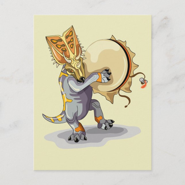 Carte Postale Chasmosaurus dansant un rituel chamanique (Devant)