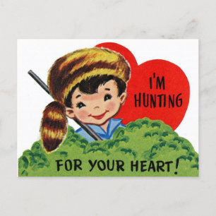 Carte Postale Chasse Rétro Pour Votre Coeur