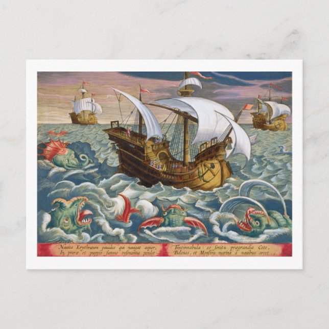 Carte Postale Chasse Sea Creatures, plaque 84 de 'Venationes F (Devant)