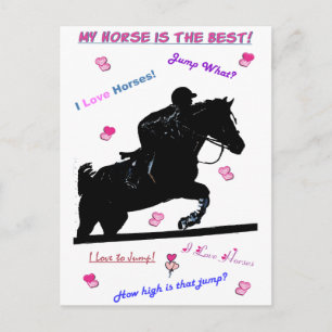 Carte Postale Chasseur Cheval Jumper