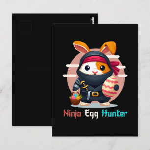 Carte Postale Chasseur d'oeufs Ninja