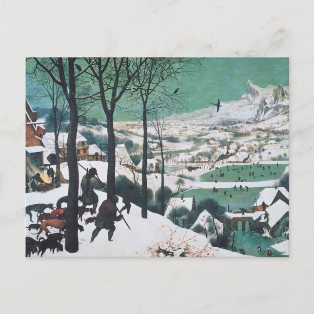 Carte Postale Chasseurs dans la neige de Bruegel (Devant)
