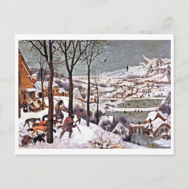 Carte Postale Chasseurs dans la neige, Pieter Bruegel l'Ancien (Devant)