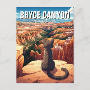 Carte Postale Chat à Bryce Canyon National Park Utah