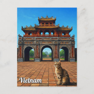 Carte Postale Chat à Hue Imperial City Viêt Nam Voyage
