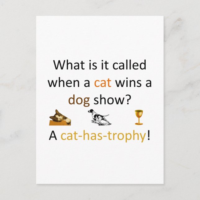 Carte Postale Chat-a-trophée (Devant)