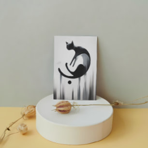 Carte Postale Chat Abstrait moderne - Art Design minimaliste