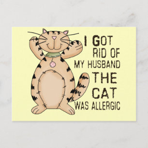 Carte Postale Chat allergique
