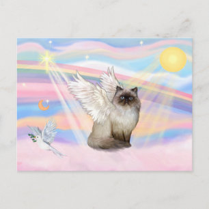 Carte Postale Chat angélique Himalayen au point chocolat