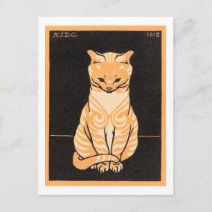 Carte Postale Chat assis, Julie de Graag