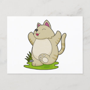 Carte Postale Chat au Yoga