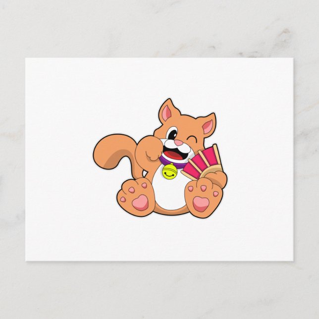 Carte Postale Chat avec Bell (Devant)