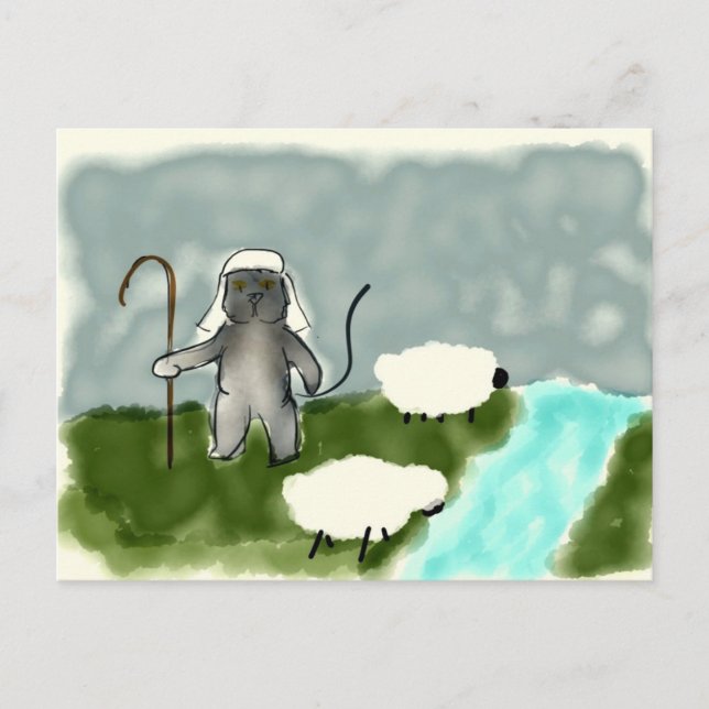 Carte postale Chat Berger (Devant)