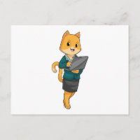Chat comme secrétaire avec ordinateur portable