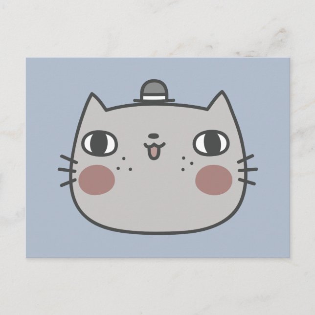 Carte Postale Chat cool (Devant)