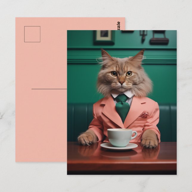 Carte Postale Chat de Bengale glamour (Devant / Derrière)