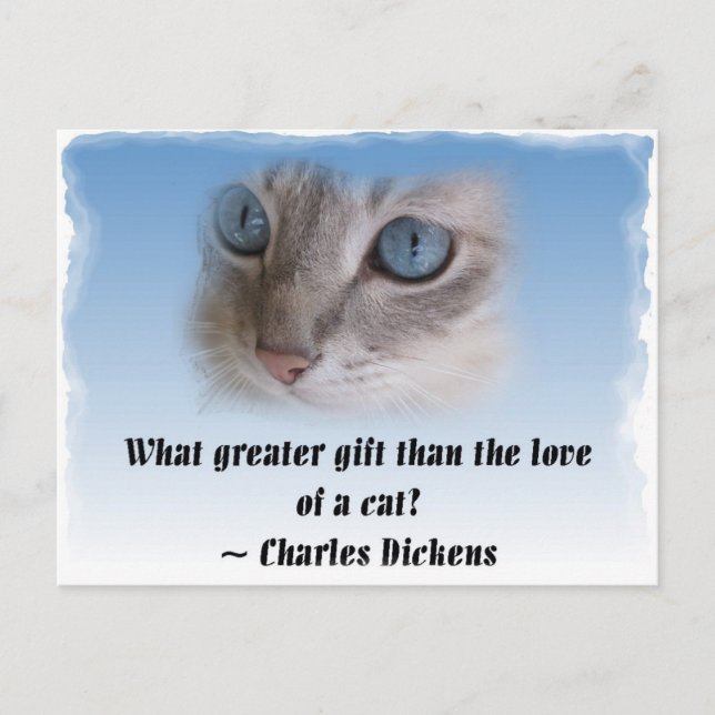 Carte Postale Chat de Dickens (Devant)