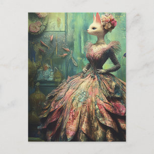 Carte Postale Chat de mode